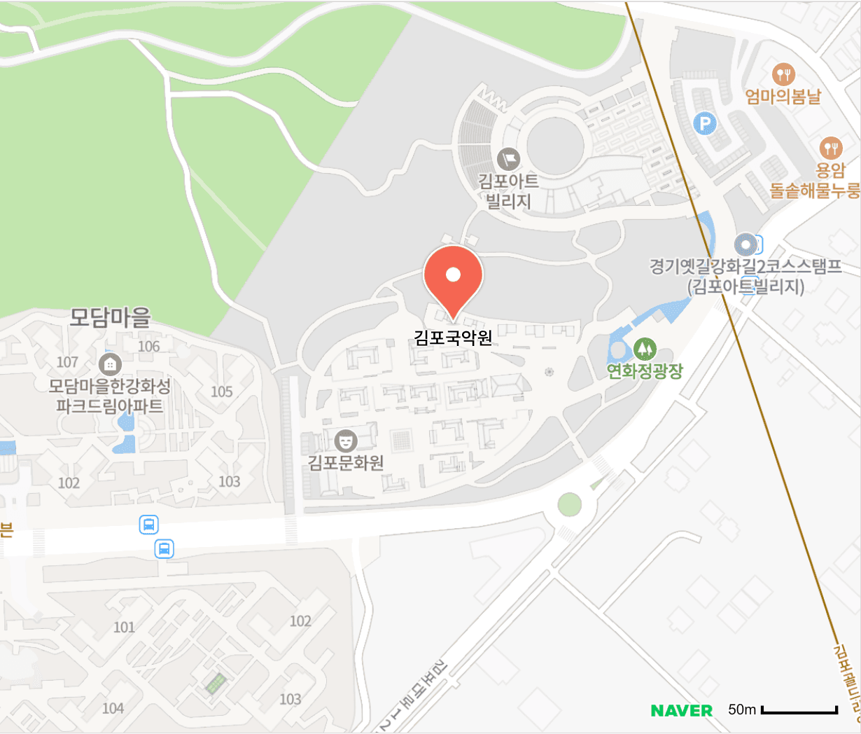 김포국악원 약도