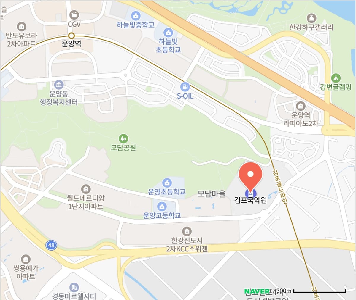 김포국악원 약도